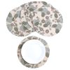 Kiwi Printed Braided Cotton Placemats 13.5 Inch Set of 6 Washable Anti Slip Heat Resistant Mats Boho Woven Round Table Mats for House Decor Kitchen an