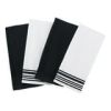 4-Pack Woven Kitchen Towels – Rich Black, 16"x26", Cotton Blend, Absorbent & Machine Washable