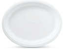 Chinet Classic® Premium Disposable Paper Platters, White, 12 ⅝ x 10", 30 Count