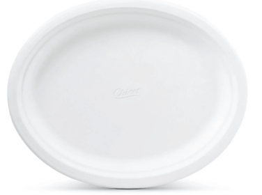 Chinet Classic® Premium Disposable Paper Platters, White, 12 ⅝ x 10", 30 Count