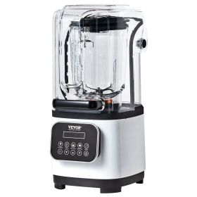VEVOR Professional Blender with Shield, Commercial Countertop Blenders, 68 oz Jar Blender Combo, Stainless Steel 9 Speed & 5 Functions Blender, for Sh