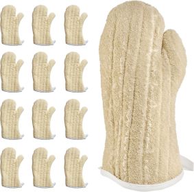 Terry Cloth Oven Mitts 13". Pack of 72 Kitchen Oven Mitts Heat Resistant; Natural Cotton Oven Mitts and Pot Holders. Kitchen Mitts for Oven; Long Oven