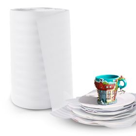 White Foam Wrap Roll for Packing 1 Roll of 12 Inch x 60 Feet. 360 Pack of 12 x 12 Inch Polyethylene Foam Sheets for Packing. Reusable Packing Foam Rol
