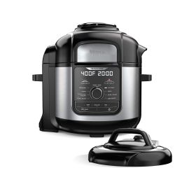 Ninja FD401 Foodi 12-in-1 Deluxe XL 8 qt. Pressure Cooker & Air Fryer that Steams, Slow Cooks, Sears, Sautés, Dehydrates & More, with 5 qt. Crisper Ba