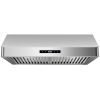 Under Cabinet Range Hood 30 inch, Kitchen Hood 600 CFM Stainless Steel with Touch Control,3 Speed Exhaust Fan,Time Setting, Dishwasher Safe Baffle Fil