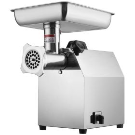 VEVOR Electric Meat Grinder, 396 Lb/H Capacity, 1100W (4600W MAX) Industrial Meat Mincer with 2 Blade, 3 Grinding Plates, Sausage Tubes 304 Stainless