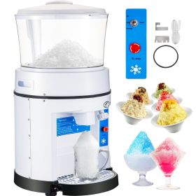 VEVOR 110V Commercial Ice Shaver Crusher 1100LBS/H with 17.6 LBS Hopper, 350W Tabletop Electric Snow Cone Maker 320 RPM Rotate Speed Perfect For Parti