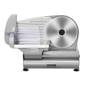 VEVOR Meat Slicer, 180W Electric Deli Food Slicer with 7.5" SUS420 Stainless Steel Blade and Blade Guard, 0 - 0.6 inch Adjustable Thickness for Home U