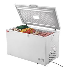 VEVOR Chest Freezer, 12.8 Cu.ft / 345 L Large Deep Freezer & 4 Removable Baskets, Freestanding Top Open Door Commercial Chest Freezers with Locking Li