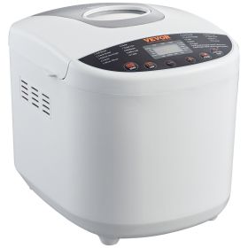VEVOR Bread Maker, 19-in-1 2LB Dough Machine, Nonstick Ceramic Pan Automatic Breadmaker with Gluten Free Setting, Whole Wheat Bread Making, Digital, P
