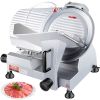 VEVOR Commercial Meat Slicer, 320W Electric Deli Food Slicer, 12 inch Carbon Steel Blade Electric Food Slicer, 350-400RPM Meat Slicer, 0-0.6 inch Adju