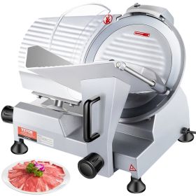 VEVOR Commercial Meat Slicer, 320W Electric Deli Food Slicer, 12 inch Carbon Steel Blade Electric Food Slicer, 350-400RPM Meat Slicer, 0-0.6 inch Adju