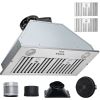 VEVOR Insert Range Hood, 800CFM 3-Speed, 30 Inch Stainless Steel Built-in Kitchen Vent with Push Button Control LED Lights Baffle Filters, Ducted/Duct