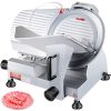 VEVOR 240W Commercial Meat Slicer, Electric Deli Food Slicer, 10" Carbon Steel Blade Electric Food Slicer, 350-400RPM Meat Slicer, 0 - 0.47 inch Thick