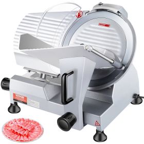VEVOR 240W Commercial Meat Slicer, Electric Deli Food Slicer, 10" Carbon Steel Blade Electric Food Slicer, 350-400RPM Meat Slicer, 0 - 0.47 inch Thick