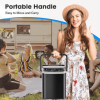 portable ice maker LED display 120W 26 lbs / 24h automatic cleaning, small household, fast refrigeration thick foam layer long effect ice, bullets rou
