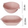 142pcs Sourdough Bread Baking Supplies for Fermentation Basket,,Foldable Silicone Bread Fermentation Basket, [10" Oval + 9" Round],1 Pack22oz Sourdoug