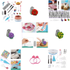 Cake Decorating Supplies Kit, 206 PCS Baking Set for Beginners With Cake Turntable Stand Rotating Turntable,Russian Piping Tips Set, Cake Baking Suppl