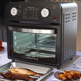 Plum Chef Air Fryer, 13QT Multifunctional Convection Toaster Oven Air Fryer Combo, 360° Hot Air Circulation for Healthy Oil-Free Cooking, Adjustable T