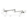 Wall Mounted Pot Filler in Polished Chrome