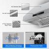 30 inch Under Cabinet Range Hood 900CFM Stainless Steel 3 Speed Gesture&Touch Control
