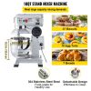 VEVOR Commercial Food Mixer, 10Qt Commercial Mixer with Timing Function, 450W Stainless Steel Bowl Heavy Duty Electric Food Mixer Commercial with 3 Sp