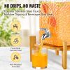 VEVOR Beverage Dispenser, 2.5 Gallon Drink Dispensers for Parties, Glass Juice Dispenser with Stand, Stainless Steel Spigot, Iced Tea Lemonade Juice W