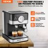 VEVOR Espresso Machine, 15 Bar Semi-Automatic Espresso Maker with Milk Frother Steam Wand for Latte and Cappuccino, Professional Coffee Maker with Tem