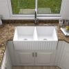 Farmhouse/Apron Front White Ceramic Double bowl Kitchen Sink