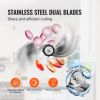 VEVOR Manual Vegetable Fruit Slicer, 0-0.5"/0-12mm Thickness Adjustable Commercial Slicer Machine, Stainless Steel Food Cutter Slicing Machine with 2