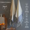 Turkish Hand Towels Set of 2 100% Cotton Kitchen and Bathroom Hand Towels Decorative Hand Towels for Bath Guest Face Hair Tea Dishcloth 40x18 inch Whi