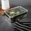 (2 pack) 16 Cup Plastic Pantry Storage Container, Clear