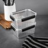 2 Pack of 7 Cup Food Storage Containers, Clear