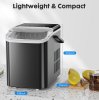 portable ice maker LED display 120W 26 lbs / 24h automatic cleaning, small household, fast refrigeration thick foam layer long effect ice, bullets rou