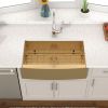 36"x21" Gold Farmhouse Apron Handmade Stainless Steel Kitchen Sink,18 Gauge Apron Front Single Bowl Kitchen Sink with strainer