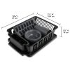 12-Piece Kitchen Set – Sink Set, Bowls, Tumblers & Ice Cube Trays, BPA-Free, Black