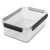 (2 pack) 16 Cup Plastic Pantry Storage Container, Clear