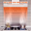 VEVOR Commercial Exhaust Hood, 9FT Food Truck Hood Exhaust, 201 Stainless Steel Concession Trailer Hood with 4 Detachable U-shaped Grid Oil Filter Mes