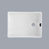 23.6" L X 18" W White Ceramic Single Bowl Kitchen Sink