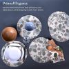 Kiwi Printed Braided Cotton Placemats 13.5 Inch Set of 6 Washable Anti Slip Heat Resistant Mats Boho Woven Round Table Mats for House Decor Kitchen an