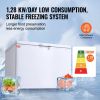 VEVOR Chest Freezer, 12.8 Cu.ft / 345 L Large Deep Freezer & 4 Removable Baskets, Freestanding Top Open Door Commercial Chest Freezers with Locking Li