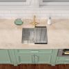 25"x22" Undermount Handmade Stainless Steel Kitchen Sink,18 Gauge Small Single Bowl Bar Sink with Drain Kit