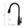 New Single Handle Pull-Down Sprayer Kitchen Faucet in Black