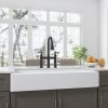 24"L x 19" W Farmhouse/Apron Front White Ceramic Kitchen Sink--DK