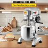 VEVOR Commercial Food Mixer, 10Qt Commercial Mixer with Timing Function, 450W Stainless Steel Bowl Heavy Duty Electric Food Mixer Commercial with 3 Sp