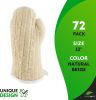 Terry Cloth Oven Mitts 13". Pack of 72 Kitchen Oven Mitts Heat Resistant; Natural Cotton Oven Mitts and Pot Holders. Kitchen Mitts for Oven; Long Oven