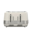 PS628 4 Slice toaster, electric griddle for sandwiches, silver, SUS304 food grade, 7 browning levels, 1.5-inch extra-wide slot, 3 functions-thawing/re