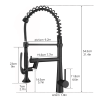 Pull Down Kitchen LED Sink Faucet with Sprayer