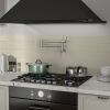 Traditional Wall Mount Stove Swing Arm Folding 2 Handles 360°Rotation Dual Joints Pot Filler Kitchen Faucet with ABS Faucet Aerator
