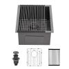 33 Inch Undermount Kitchen Sink Single Bowl 18 Gauge Gunmetal Black Stainless Steel Sink